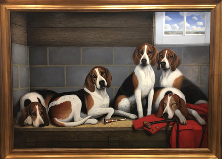 Foxhounds in a Kennel