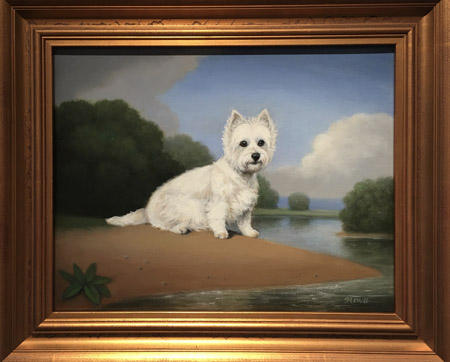 Westie by a Lake